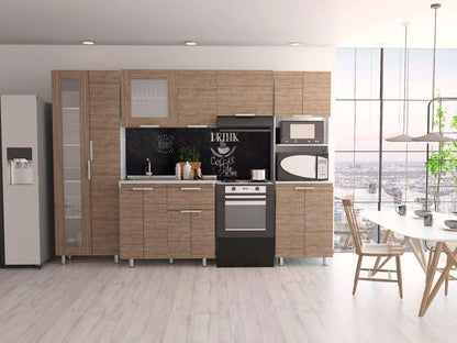 Cocina Integral Simons color Miel y Blanco.