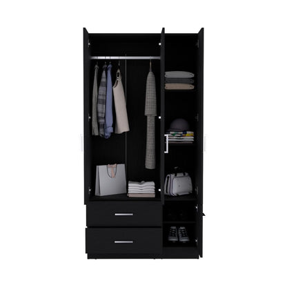 Closet Cebres, Wengue, con cuatro puertas y dos cajones