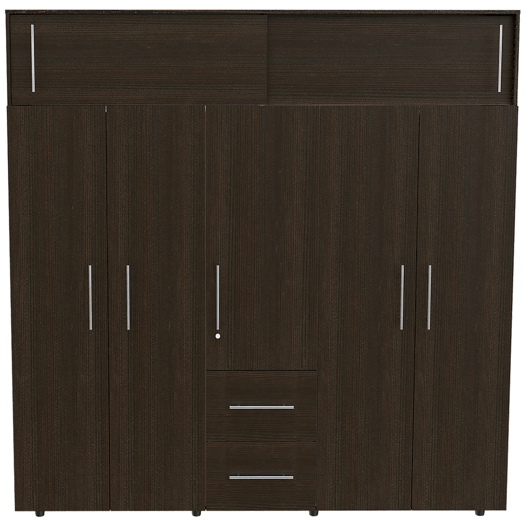 Closet Montano color Wengue y Negro para Habitación.