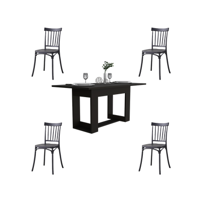 Combo Comedor Beton , Incluye Comedor y 4 Sillas wengue
