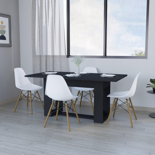 Juego de Comedor Roatan · 4 Sillas · Wengue y Blanco