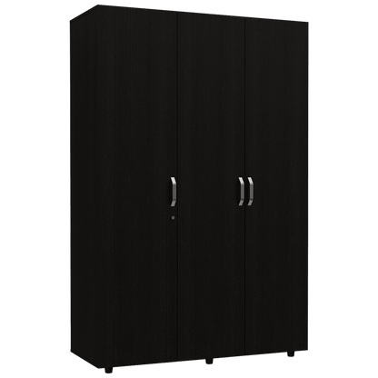 Closet Mudi, Wengue, con un Cajon Organizador y Tubo Cromado - VIRTUAL MUEBLES