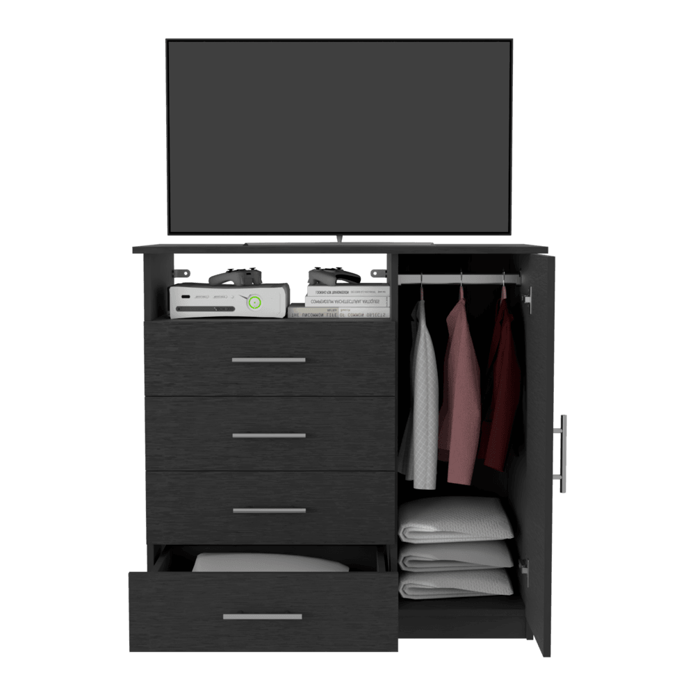 Organizador Barlovento, Wengue, con Cuatro Cajones Deslizables ZF - VIRTUAL MUEBLES