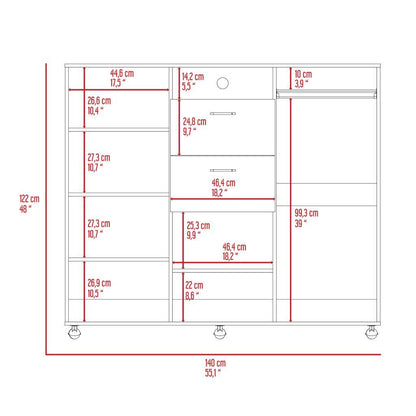 Closet Matrix color Wengue para Habitación.