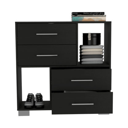 Organizador Karely, Wengue, 4 cajones multiusos deslizables ZF - VIRTUAL MUEBLES