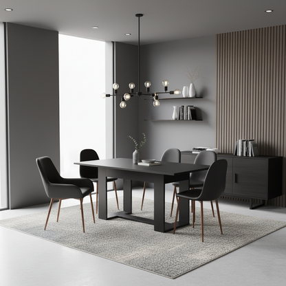 Combo Comedor Satura, Wengue y Café Claro, Incluye Comedor y 6 Sillas