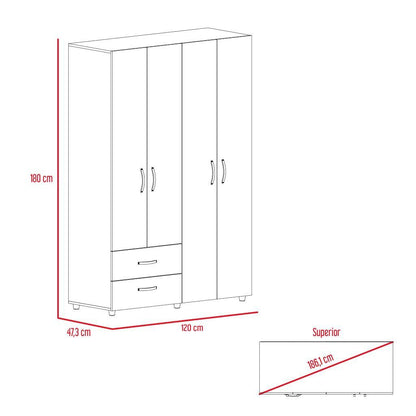 Closet Arkola color Macadamia y Blanco para Habitación.