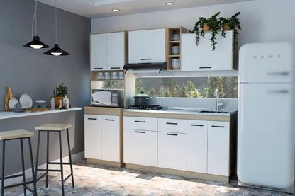 Cocina Integral Galapa color Beige y Blanco.