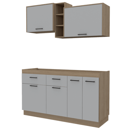 Cocina Integral Galapa color Beige y Blanco.