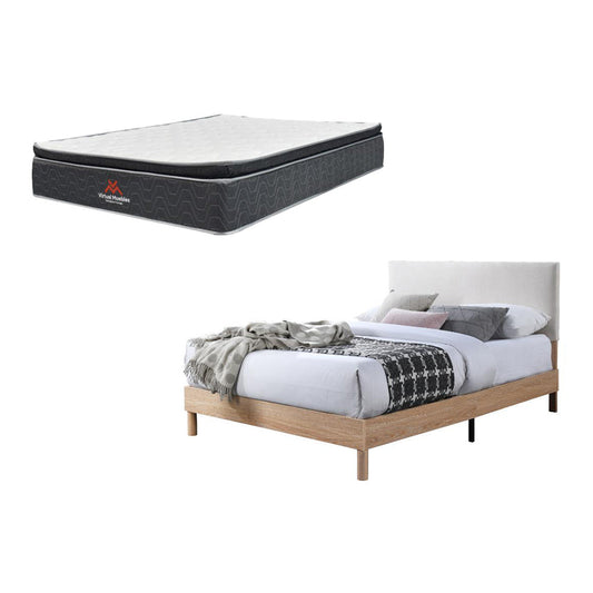 Combo Habitación Bambú · Cama Doble + Colchón 140x190