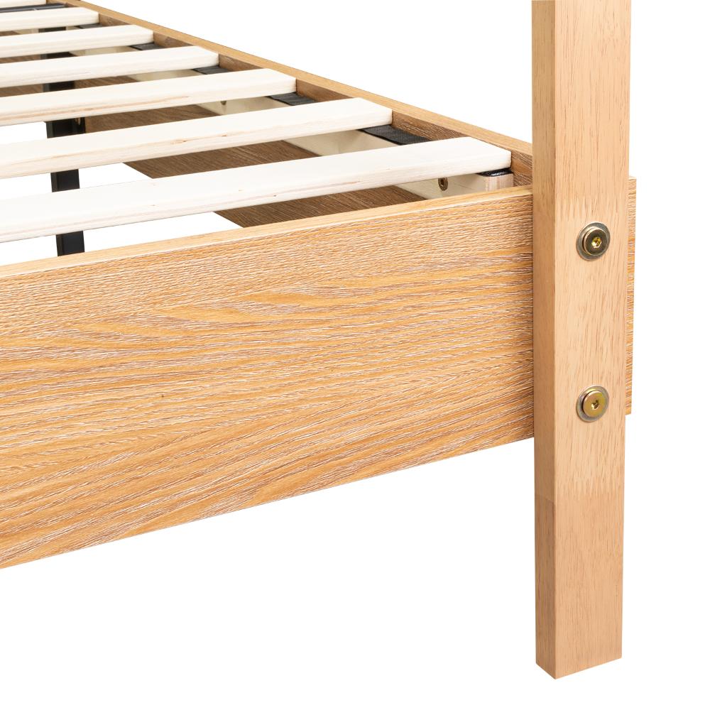 Cama doble Sonia beige con respaldo tapizado, 110 x 143 x 197 cm – vista 7