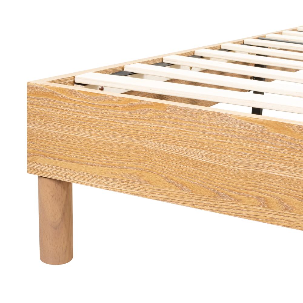 Cama doble Sonia beige con respaldo tapizado, 110 x 143 x 197 cm – vista 9