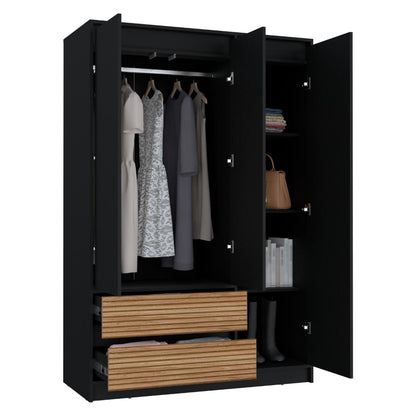 Closet Cruella, Wengue y Lenno, con dos puertas abatibles debe ser anclado a la pared 120