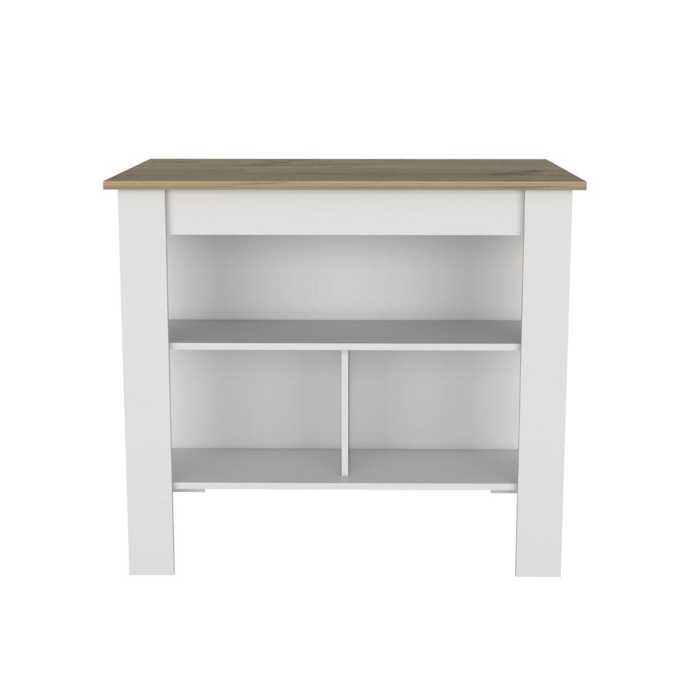 Combo de Cocina Ébano, Incluye Barra de Cocina y Dos Silla para Barra café claro y blanco, en ambien