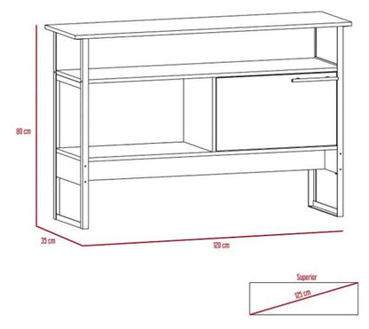 Mueble Auxiliar Recibidor Korina color Miel para Sala.