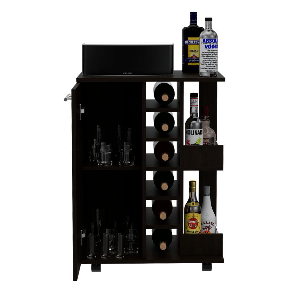 Bar Cart color Wengue para Sala.