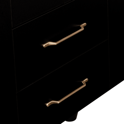 Closet Golden, Wengue y Dorado, Variedad de Entrepaños y Seis Puertas Abatibles - VIRTUAL MUEBLES