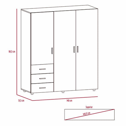 Closet Azana color Wengue para Habitación.