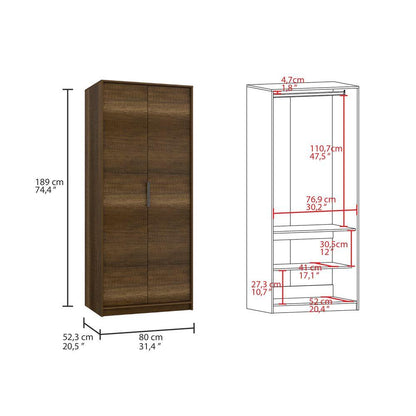 Closet Wesley color Cobre y Wengue para Habitación.