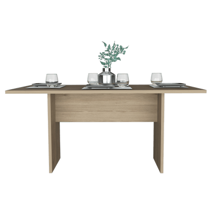 Juego de Comedor Lenas · 4 Sillas · Beige y Blanco