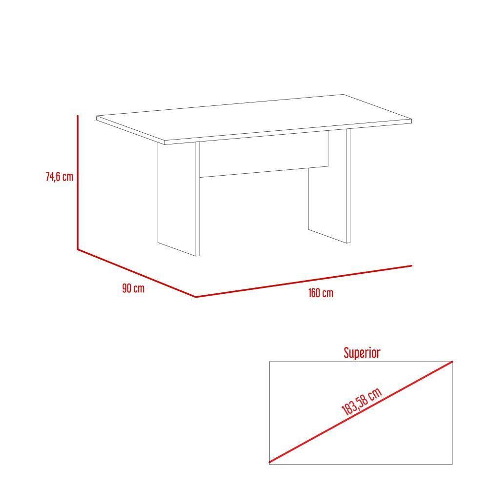 Juego de Comedor Lenas · 4 Sillas · Beige y Blanco