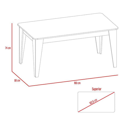 Comedor Ursa color Caoba para Cocina o Sala.