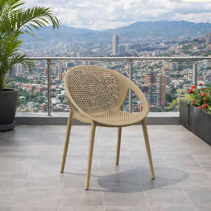 Silla Selva con Brazos, Color Khaki, con Espaldar