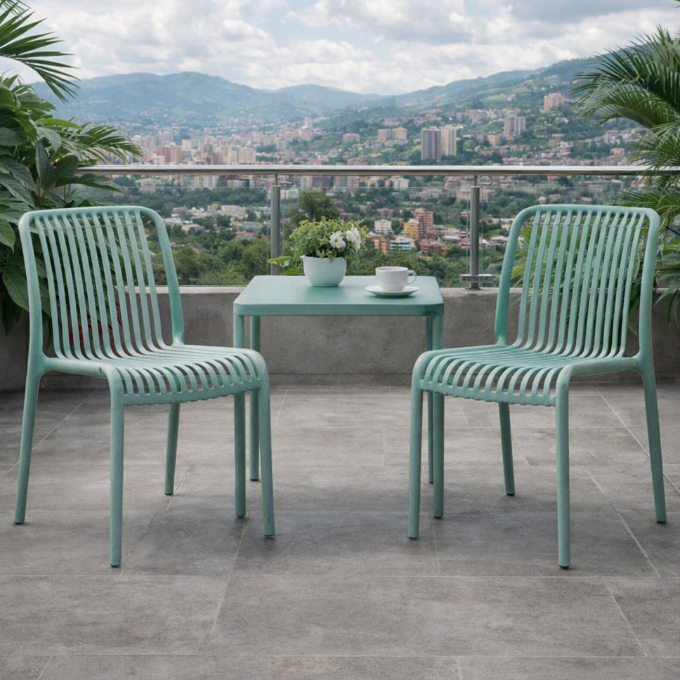 Silla Terra, Color Azul Claro, con Espaldar