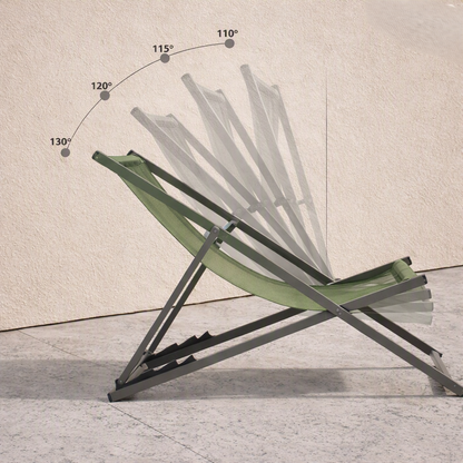 Set de 4 Sillas Plegables Reclinable Kenya, Verde, con Tres Posiciones