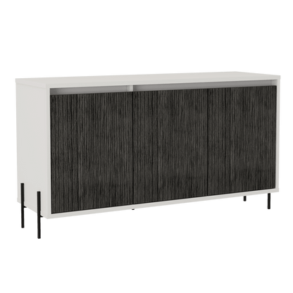 Mueble Auxiliar Burdeos color Gris y Blanco para Ambientes.