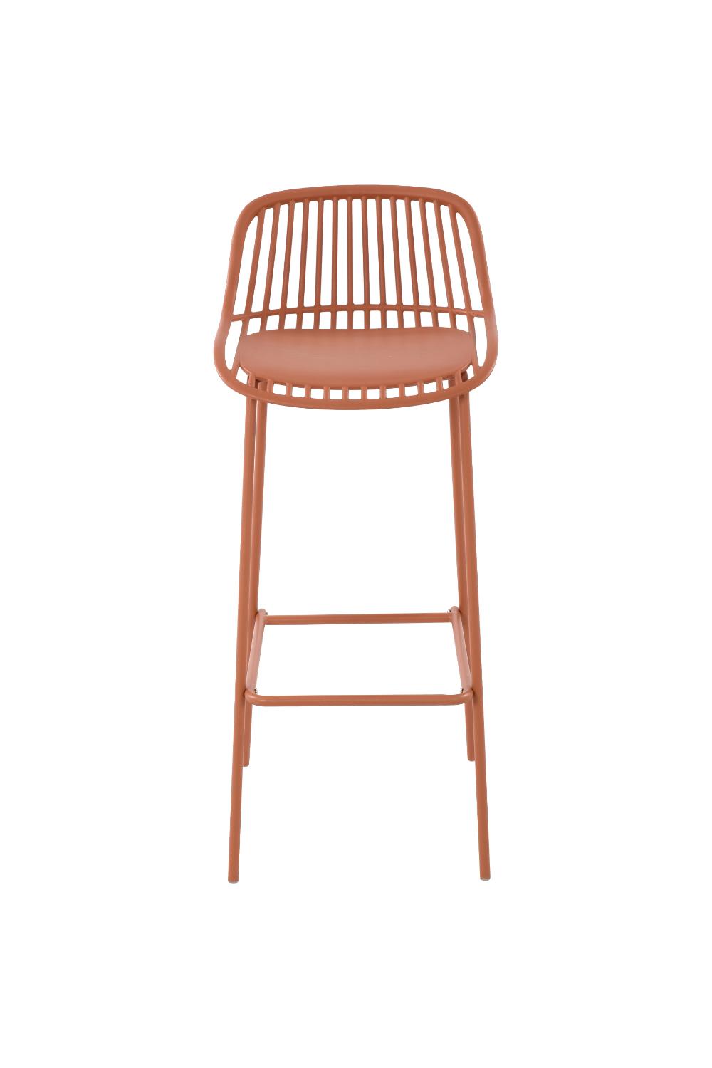 Set de 4 Sillas para Bar Tulum, Color Terracota, Diseño Moderno