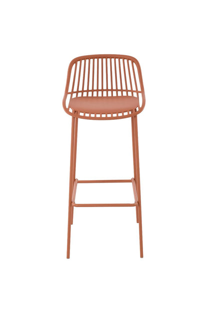 Set de 4 Sillas para Bar Tulum, Color Terracota, Diseño Moderno