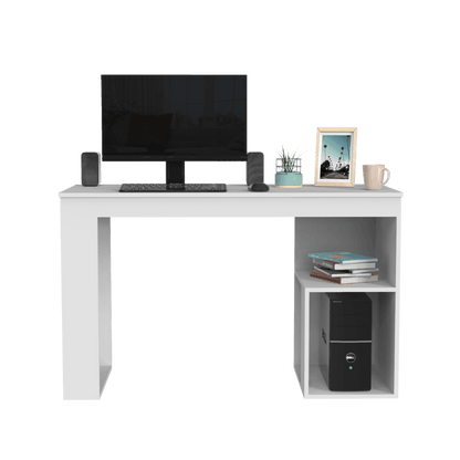 Combo para Oficina Confort, Incluye Escritorio y Silla de Escritorio blanco, vista superior