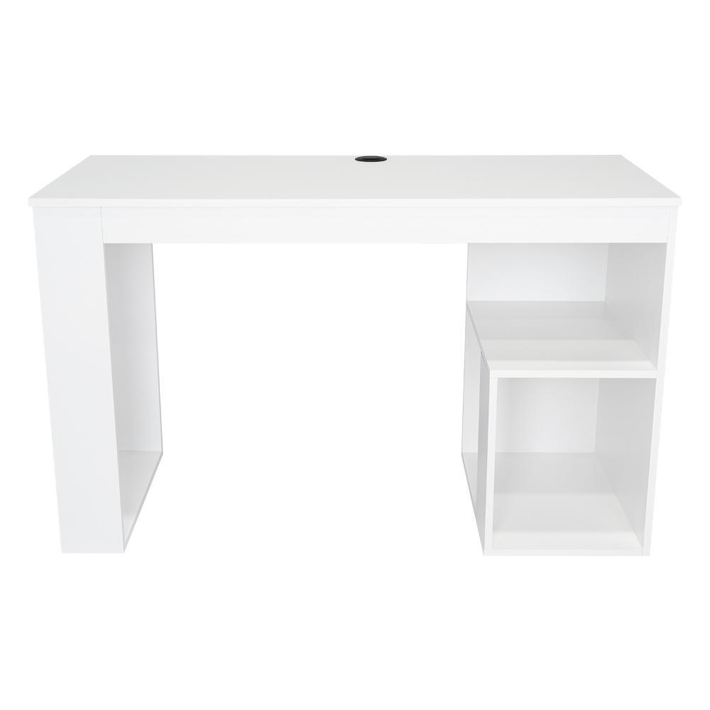 Combo para Oficina Confort, Incluye Escritorio y Silla de Escritorio blanco, abierto