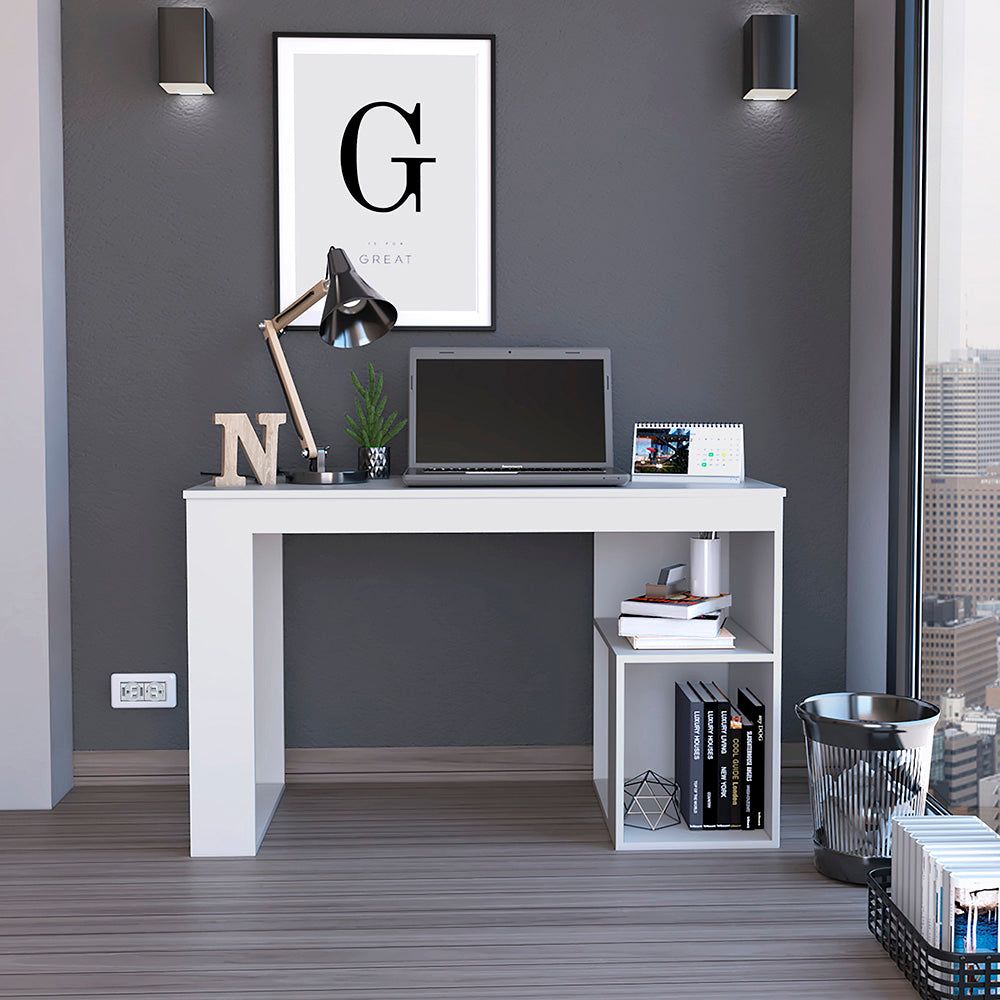 Combo para Oficina Confort, Incluye Escritorio y Silla de Escritorio blanco, detalle de acabado