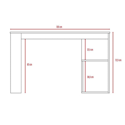 Escritorio Texi, Café Claro, Con Amplio Espacio de Trabajo - VIRTUAL MUEBLES