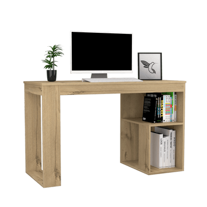 Escritorio Texi, Café Claro, Con Amplio Espacio de Trabajo - VIRTUAL MUEBLES