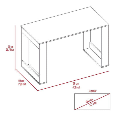 Escritorio Elora, Gris, Ideal Para Espacios de Trabajo ZF - VIRTUAL MUEBLES