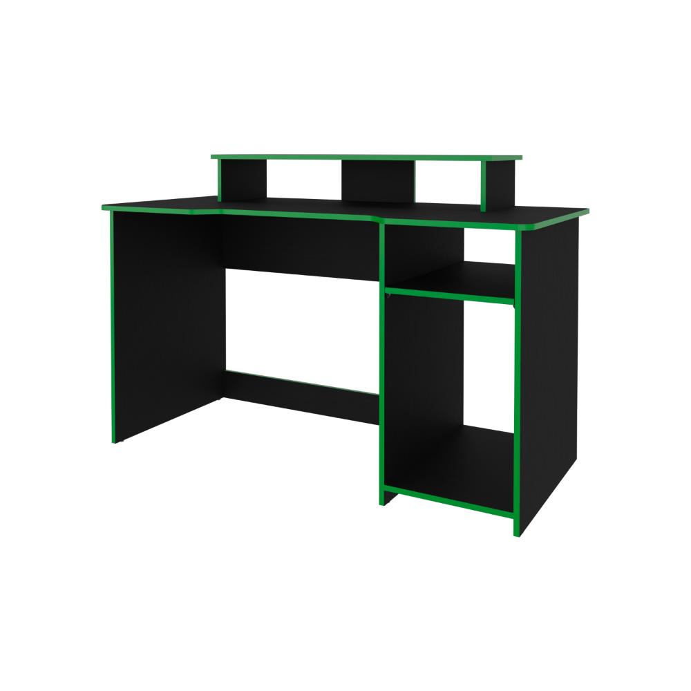 Combo Gamer Vintel · Escritorio + Silla · Verde y Negro