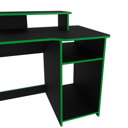 Combo Gamer Vintel · Escritorio + Silla · Verde y Negro