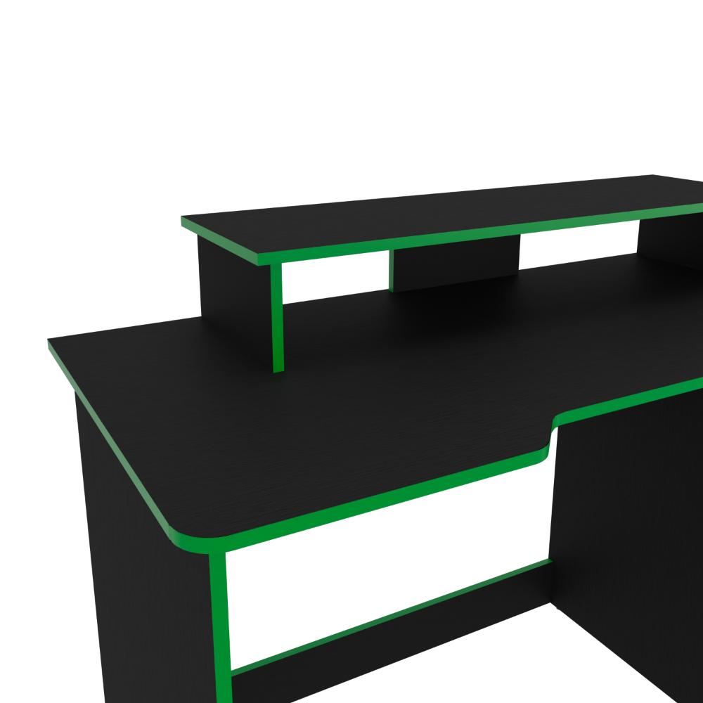 Combo Gamer Vintel · Escritorio + Silla · Verde y Negro