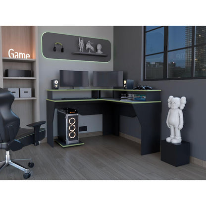 Combo Gamer Vitorino · Escritorio + Silla · Verde y Negro