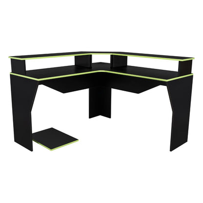 Combo Gamer Vitorino · Escritorio + Silla · Verde y Negro