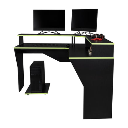 Combo Gamer Vitorino · Escritorio + Silla · Verde y Negro