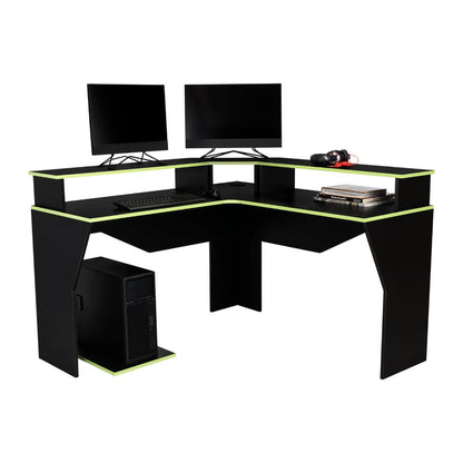 Combo Gamer Vitorino · Escritorio + Silla · Verde y Negro