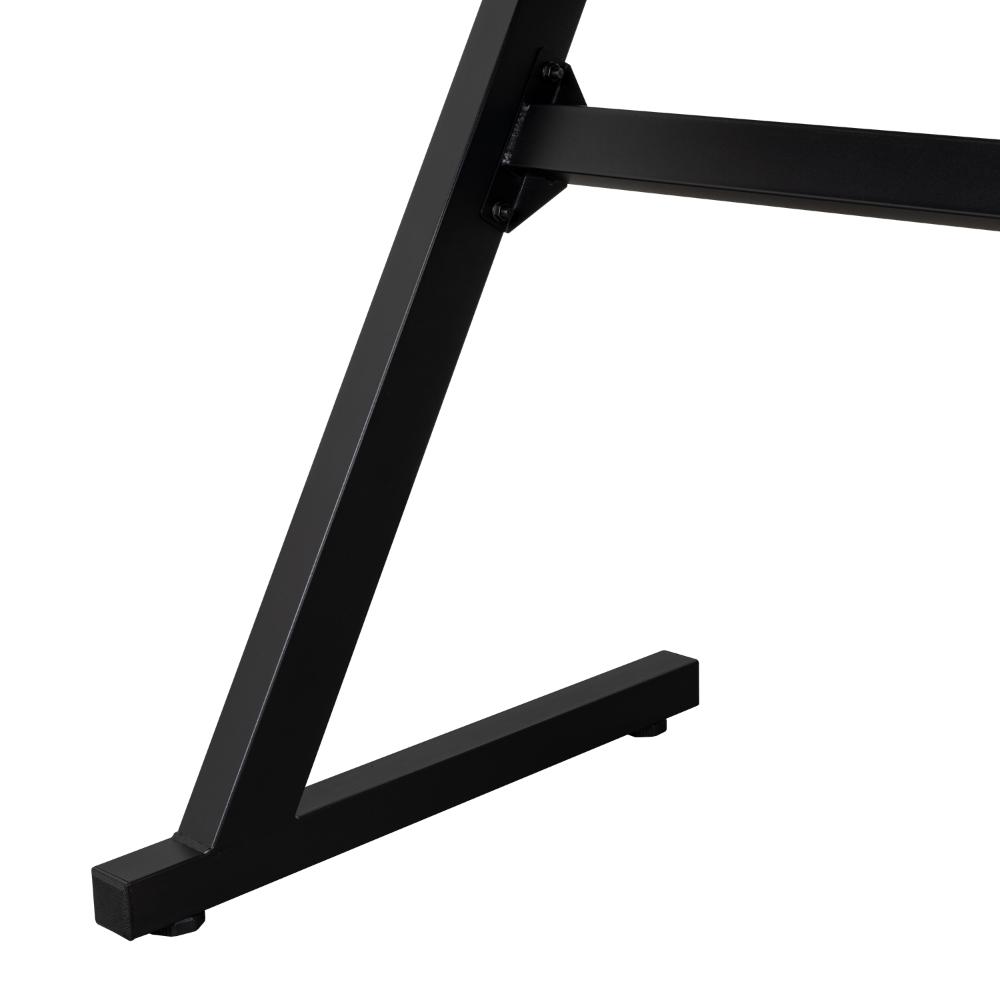 Escritorio gamer Silver negro con luz LED y estructura metálica 100 cm - medidas
