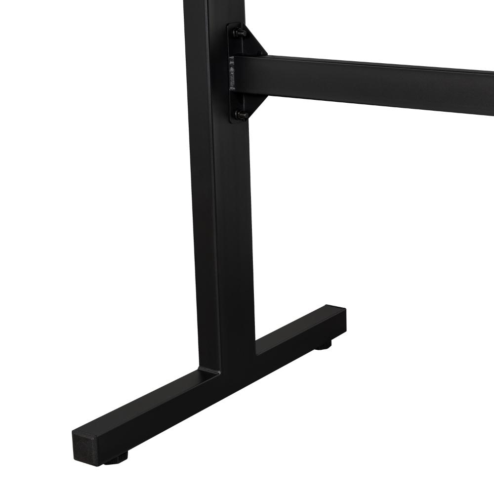 Combo gamer Fire escritorio con luz LED y silla gamer gris reclinable - detalle de acabado