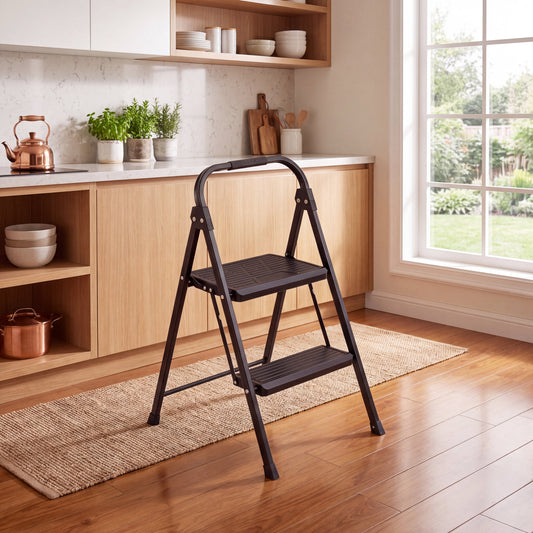 Escalera Tubular Andes · 2 Niveles · Negro