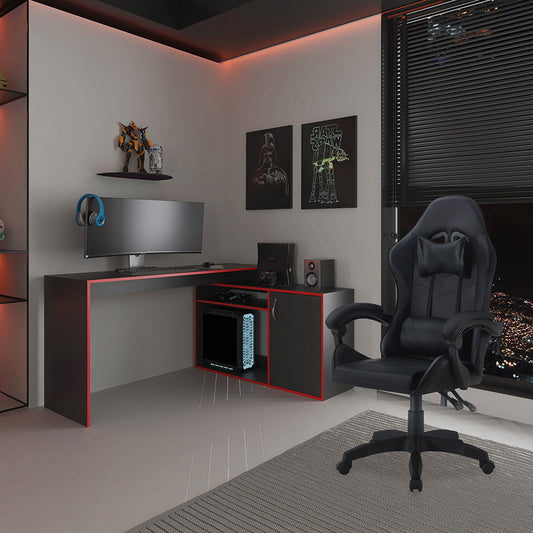 Combo Gamer Saur · Escritorio + Silla