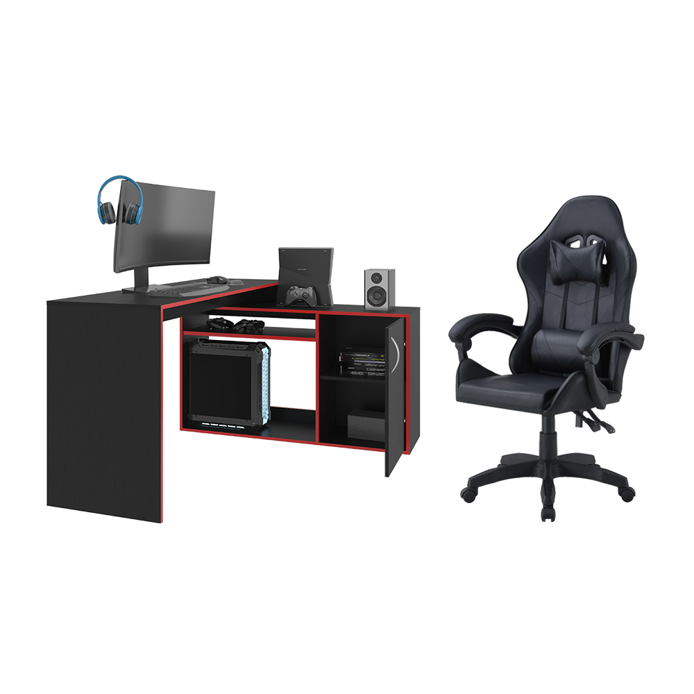 Combo Gamer Saur · Escritorio + Silla